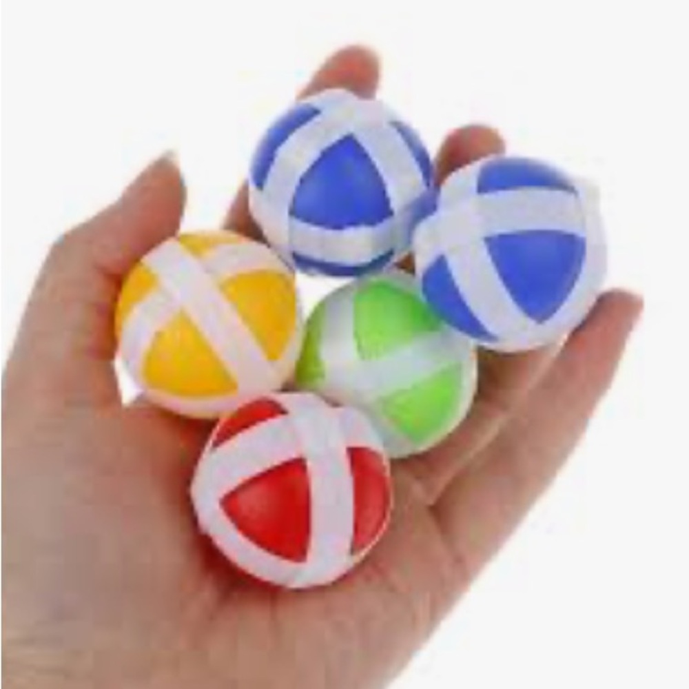 Blue and White Velcro Balls